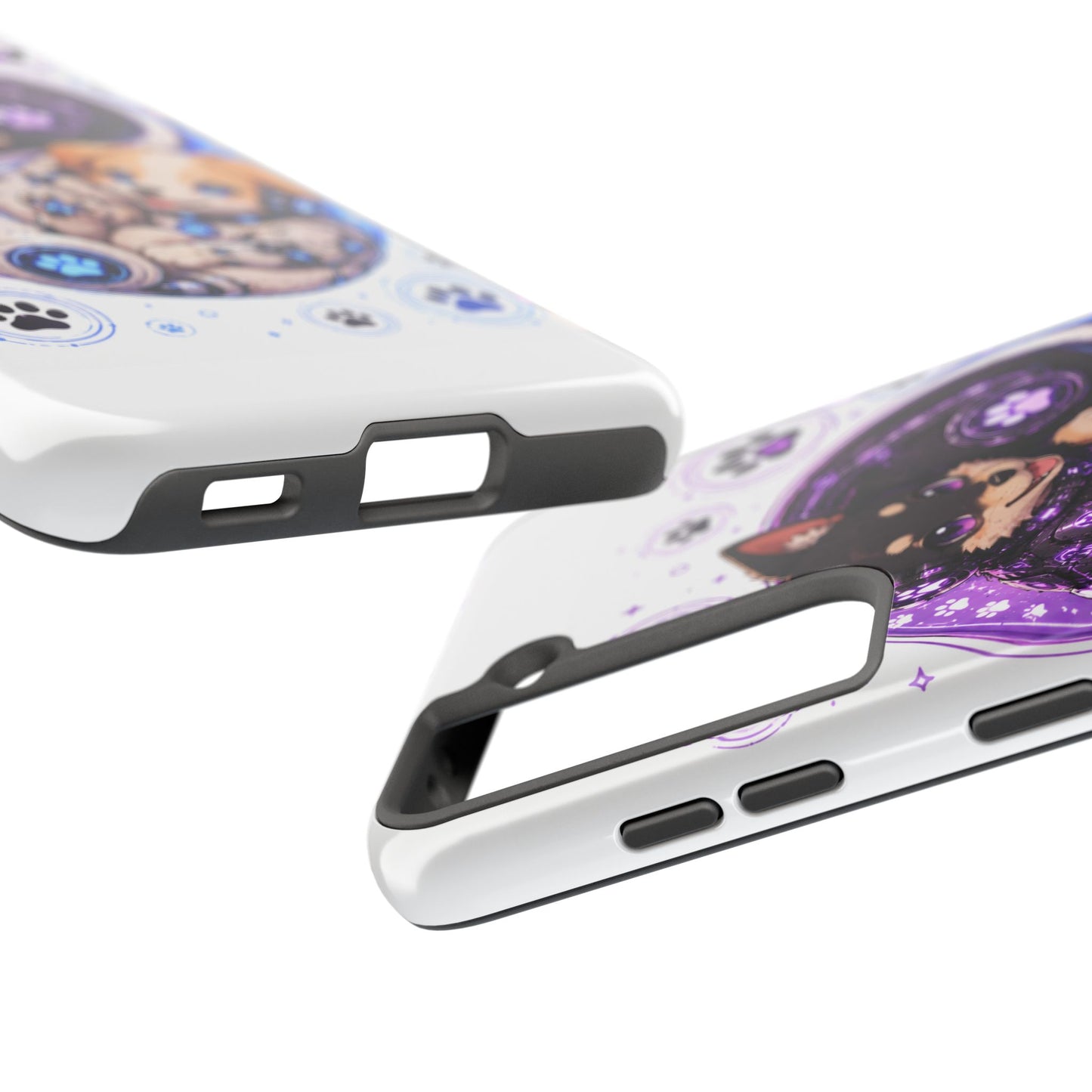Yin Yang Puppy Tough Phone Case — Cute Paw Print Dog Protector