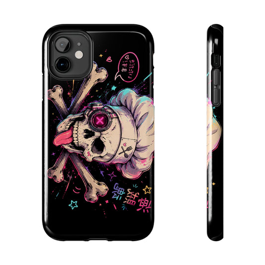 Skull & Crossbones Tough Phone Case — Neon Kawaii Punk Protection