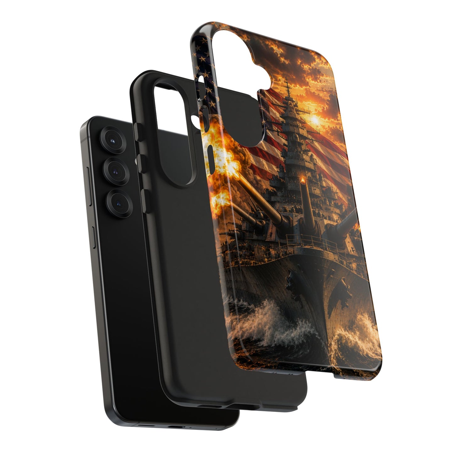 Battleship Flag Phone Case – Tough Patriotic Military iPhone Cover