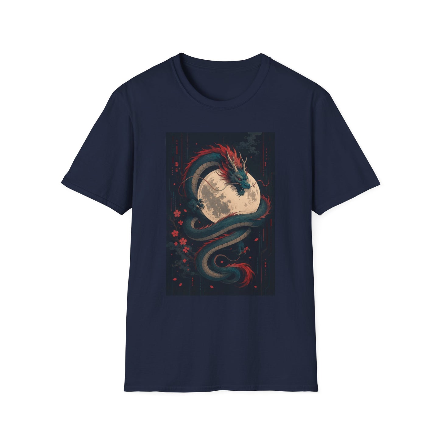 Dragon Moon T-Shirt — Mystical Japanese Serpent Design