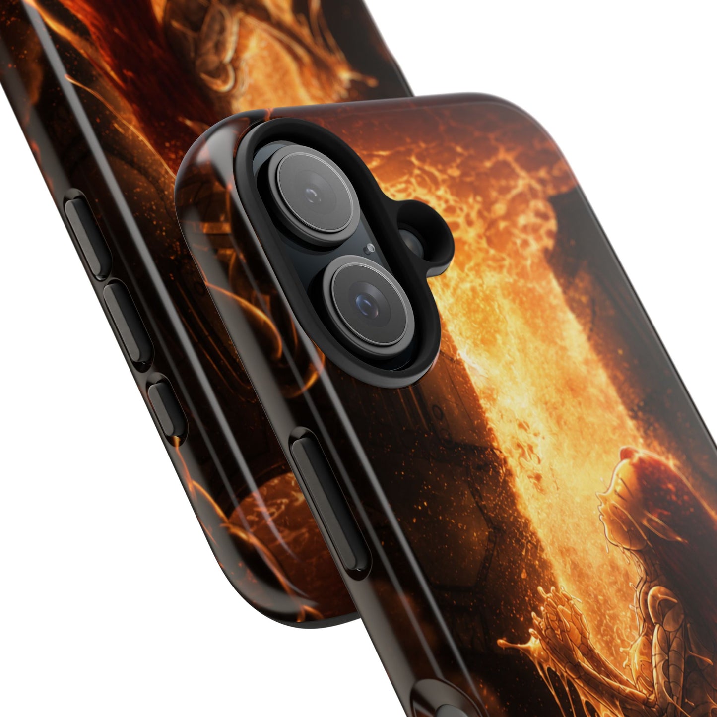 Fiery Phoenix Phone Case — Tough Protective iPhone Cover with Flame Warrior Art