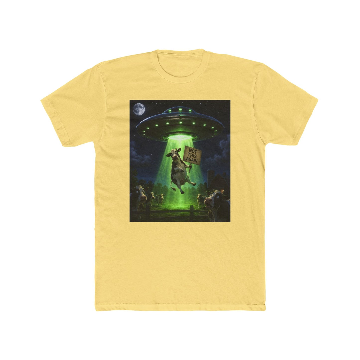 Alien Abduction Cow T-Shirt – "Take Me" Retro Sci‑Fi Tee