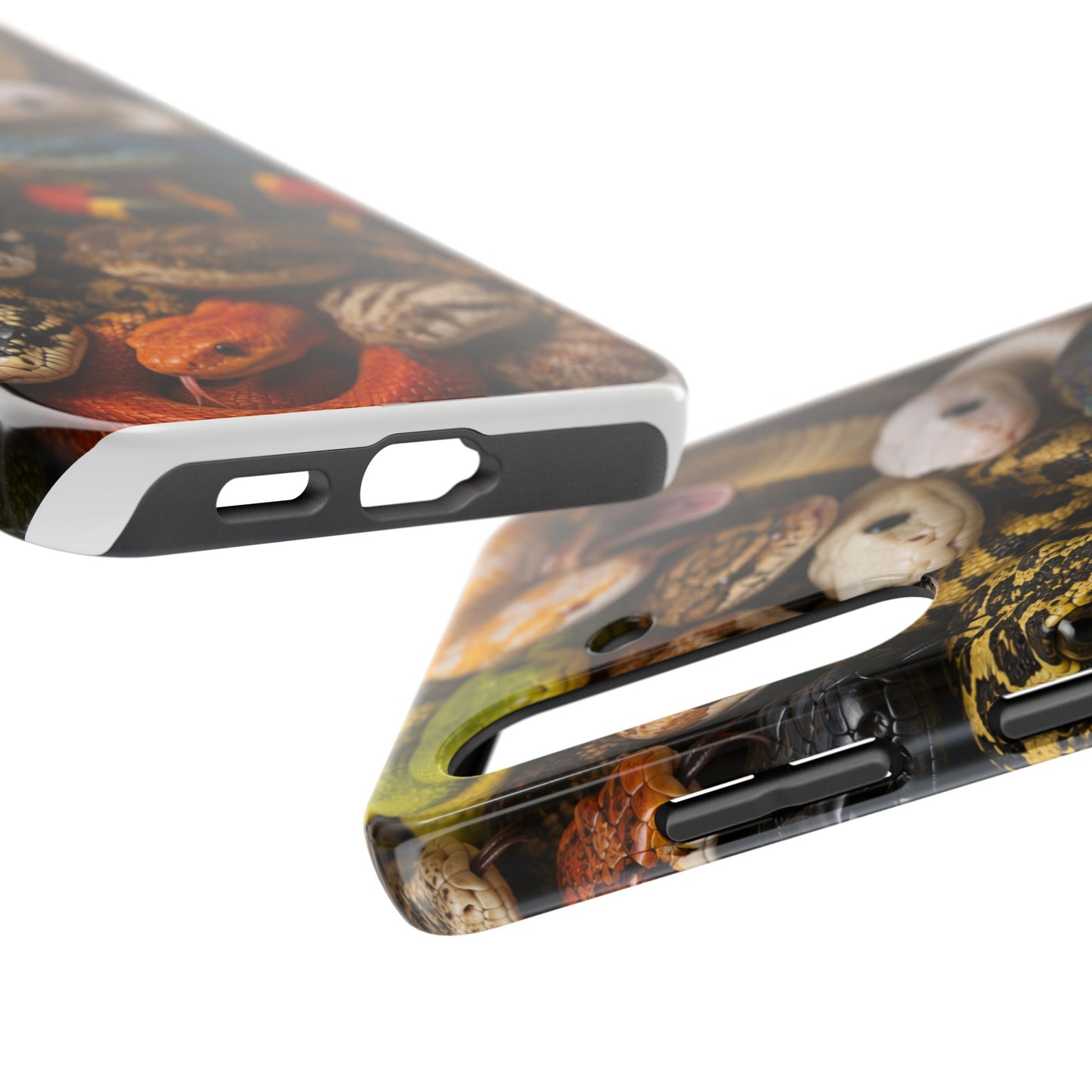 Snake Pattern Tough Phone Case — Colorful Snakes Protective Phone Cover