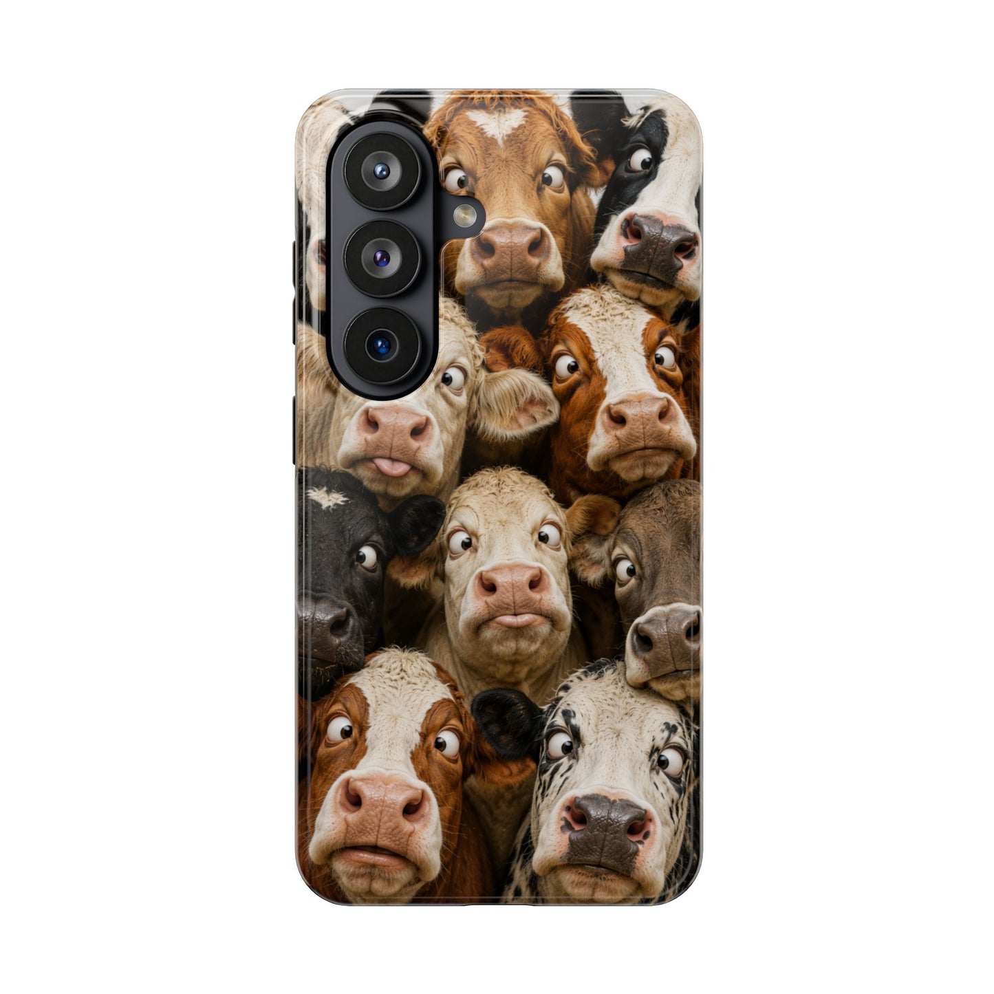Cow Collage Tough Phone Case — Funny Farm Animal Protective Phone Cover