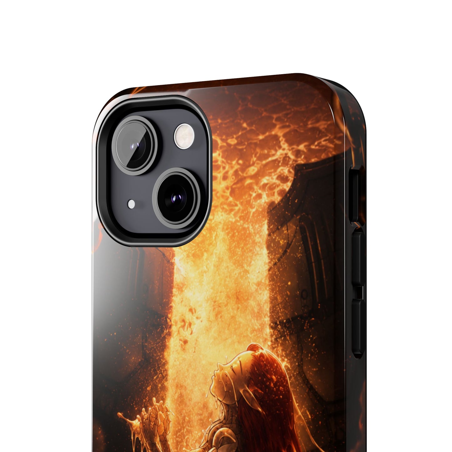 Fiery Phoenix Phone Case — Tough Protective iPhone Cover with Flame Warrior Art