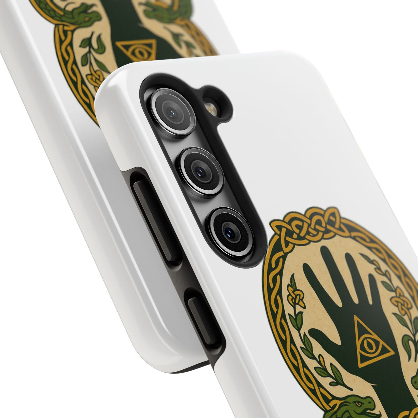 Celtic Eye of Providence Tough Phone Case — Protective Mythic Hand Design
