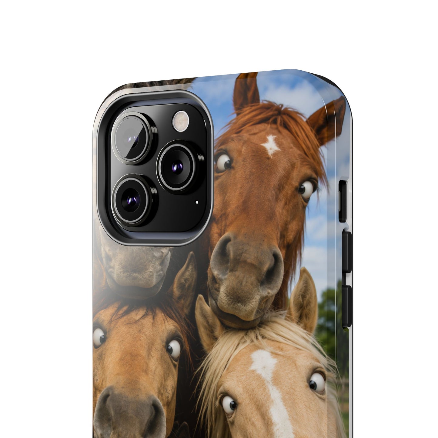 Horse Herd Phone Case — Funny Goofy Horses Tough Protective Cover