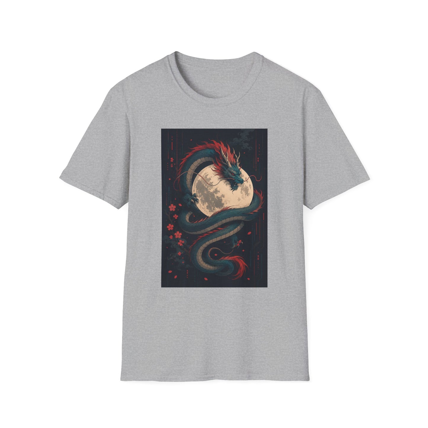 Dragon Moon T-Shirt — Mystical Japanese Serpent Design