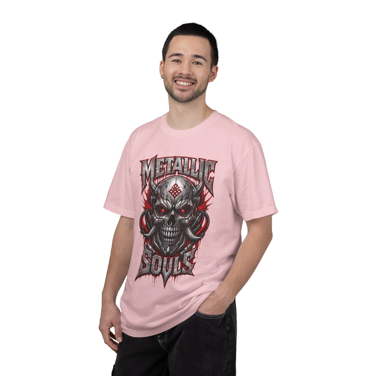 Metallic Souls Skull T-Shirt — Gothic Heavy Metal Band Tee
