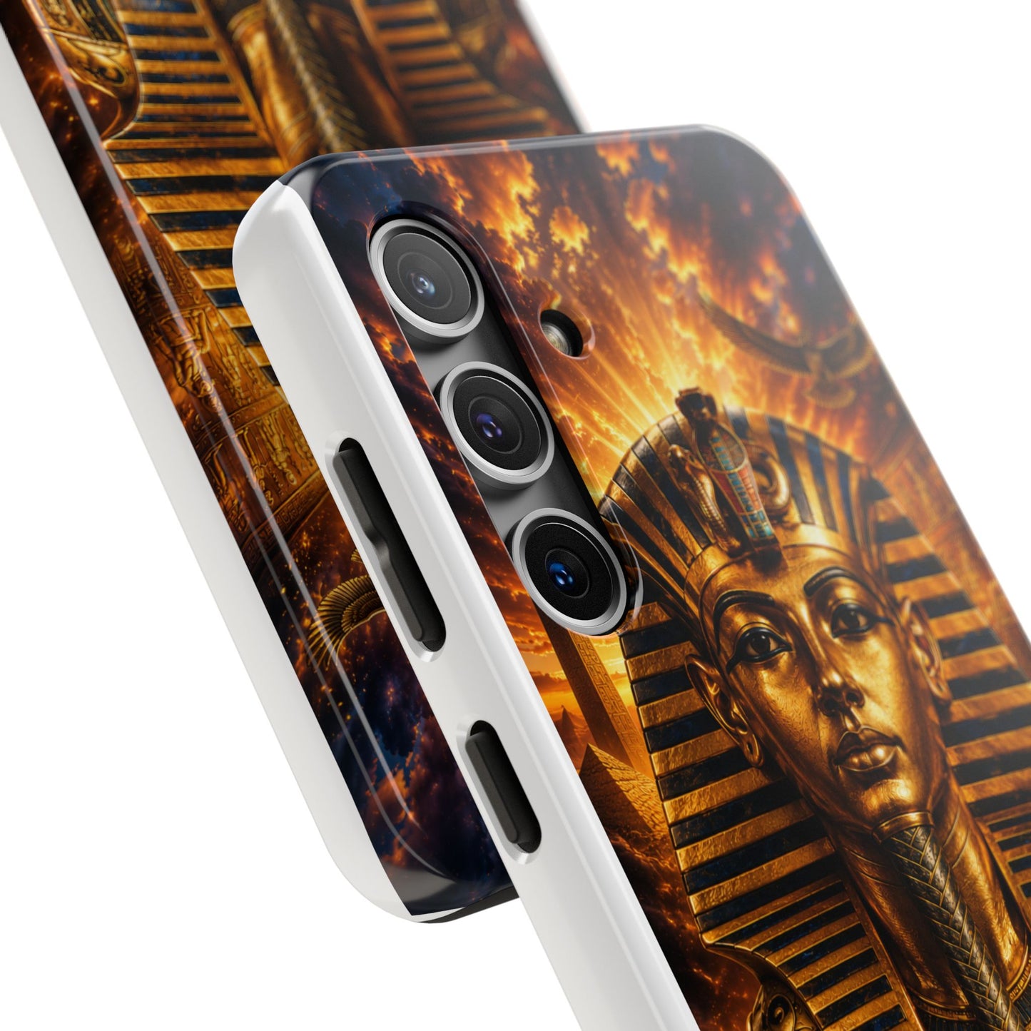 Egyptian Pharaoh Tough Phone Case — Protective Golden Tutankhamun Design