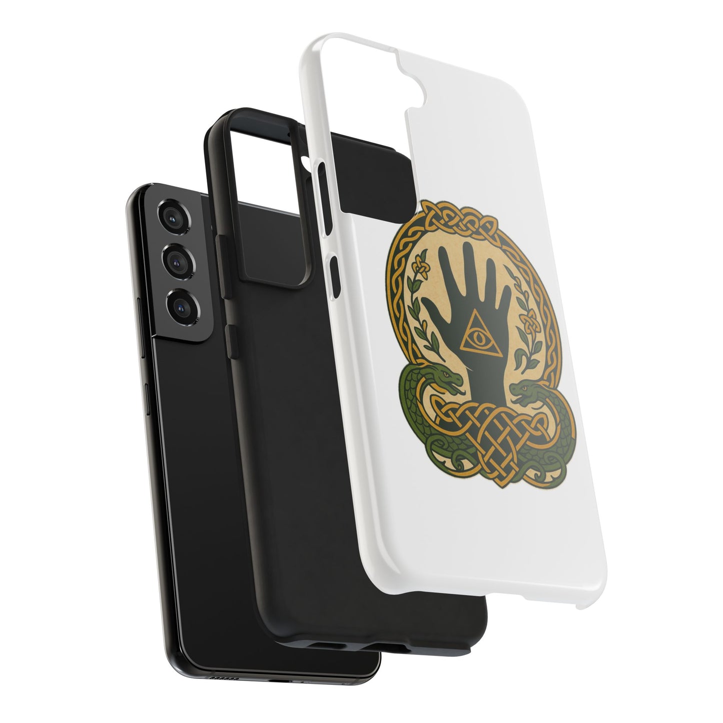 Celtic Eye of Providence Tough Phone Case — Protective Mythic Hand Design