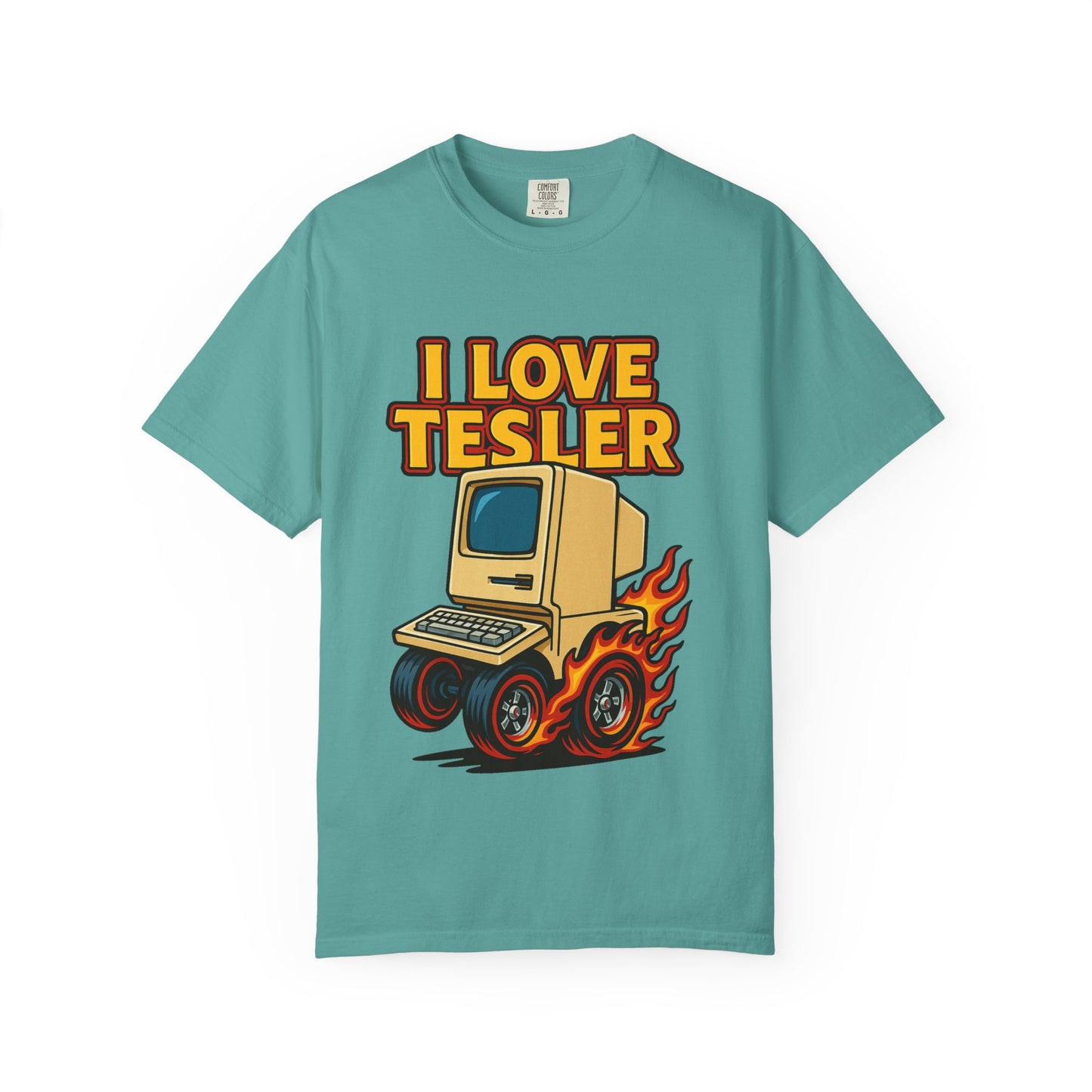 I Love Tesler Vintage Computer Tee — Retro Tech Graphic T-Shirt