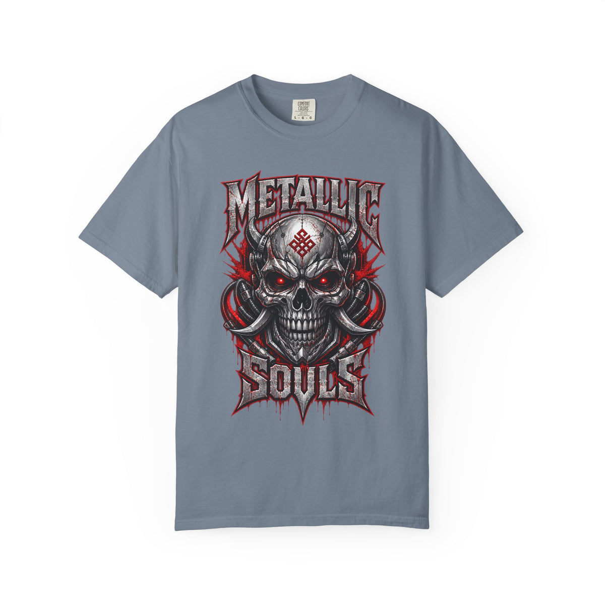 Metallic Souls Skull T-Shirt — Gothic Heavy Metal Band Tee