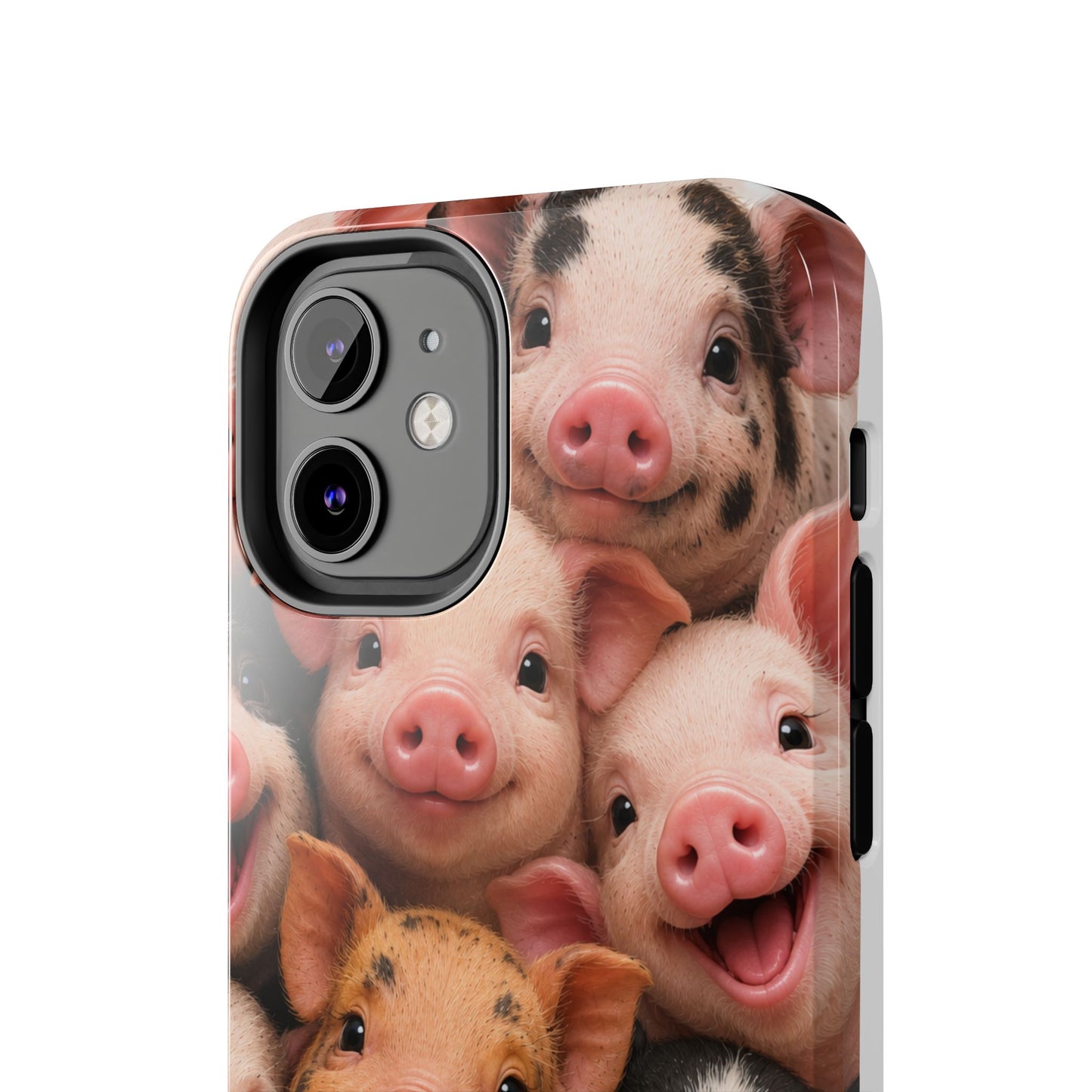 Pig Faces Tough Phone Case — Cute Farm Animal iPhone Protective Cover