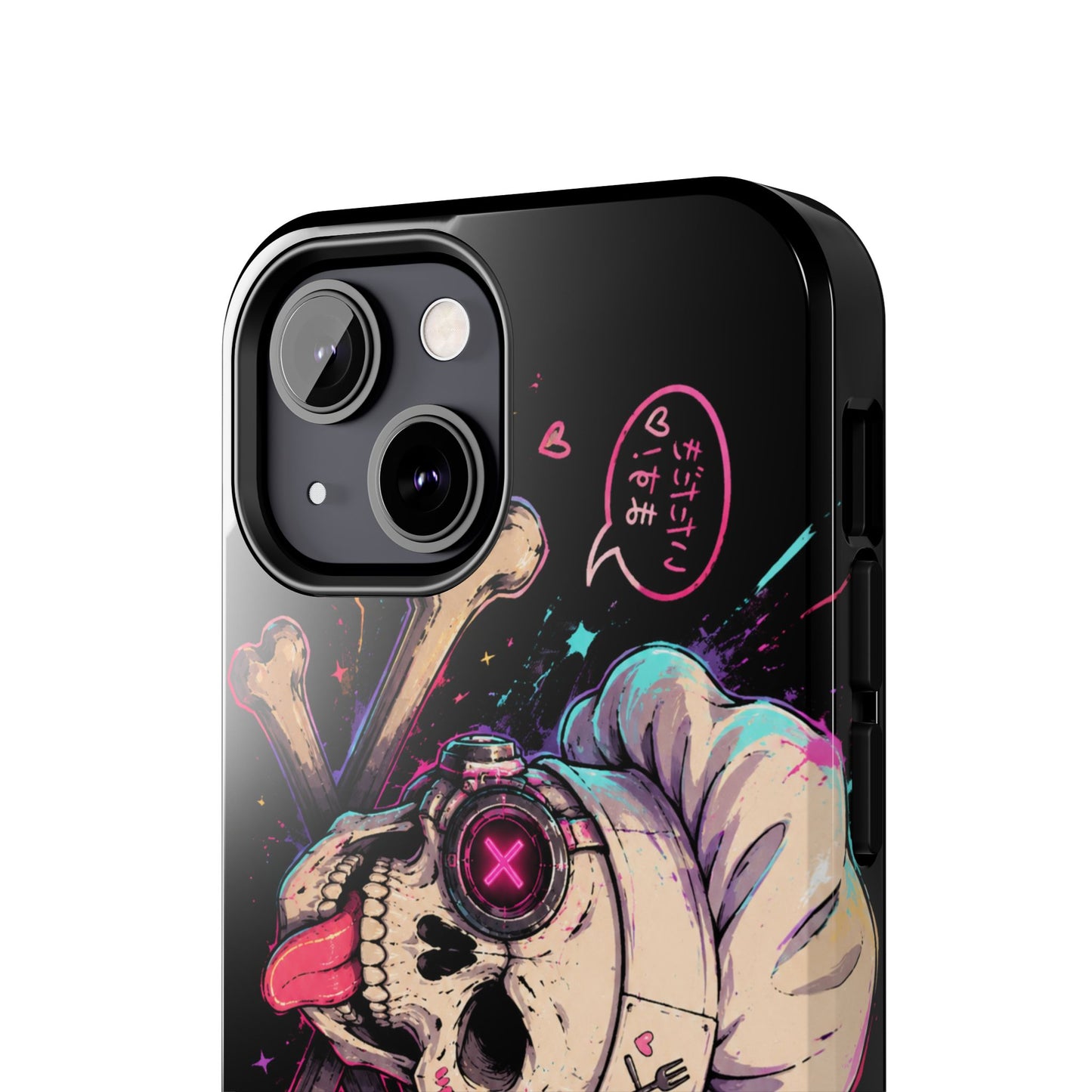 Skull & Crossbones Tough Phone Case — Neon Kawaii Punk Protection