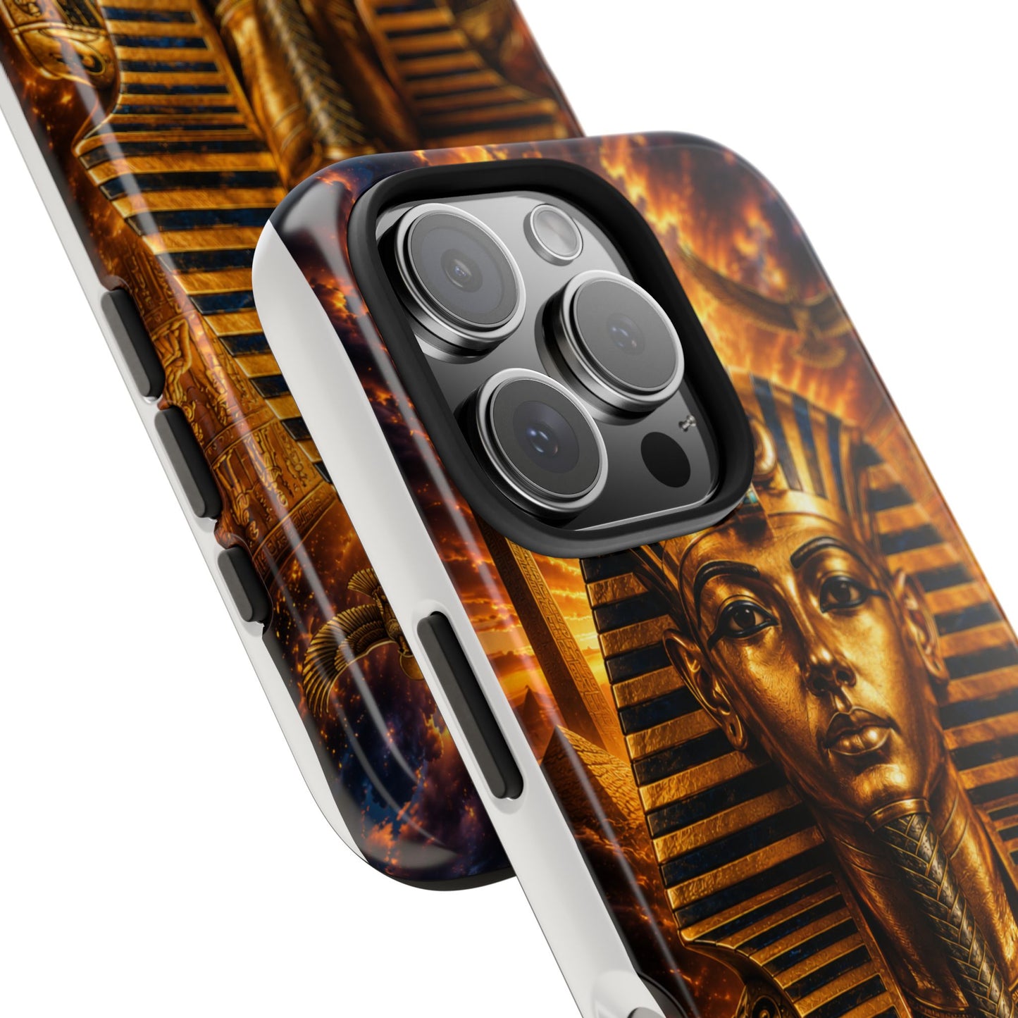 Egyptian Pharaoh Tough Phone Case — Protective Golden Tutankhamun Design