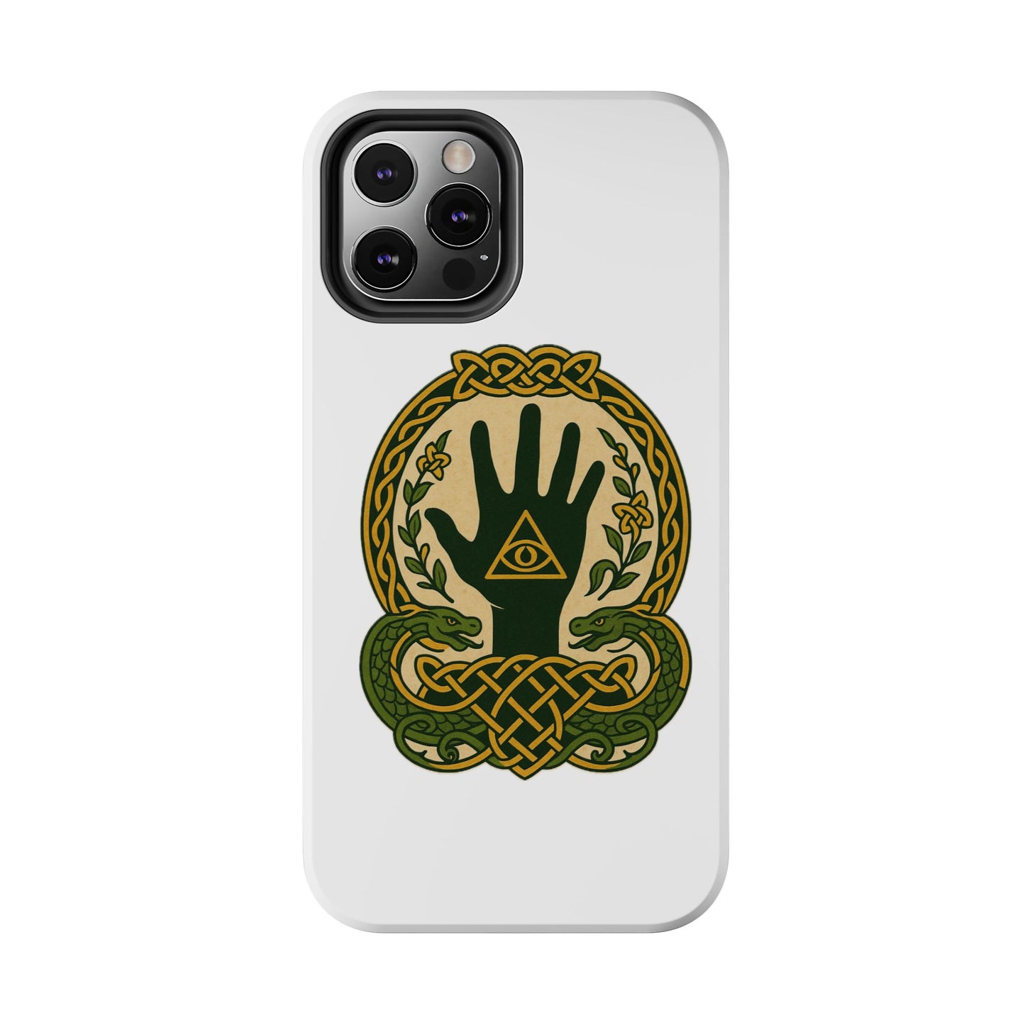 Celtic Eye of Providence Tough Phone Case — Protective Mythic Hand Design