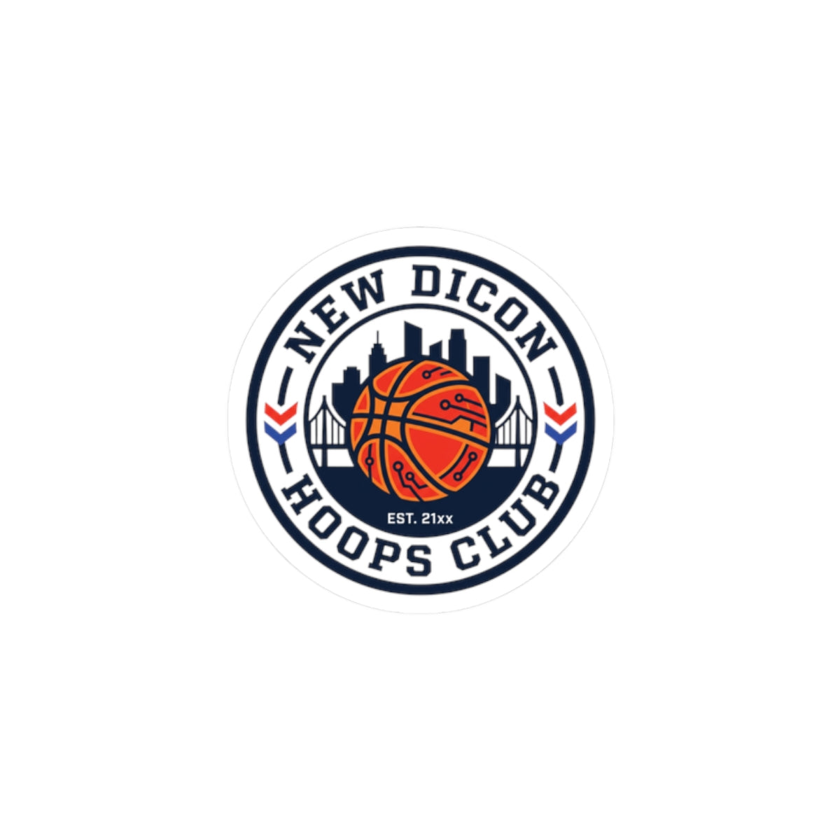 City Hoops Club Kiss-Cut Stickers | varsity basketball, streetwear
