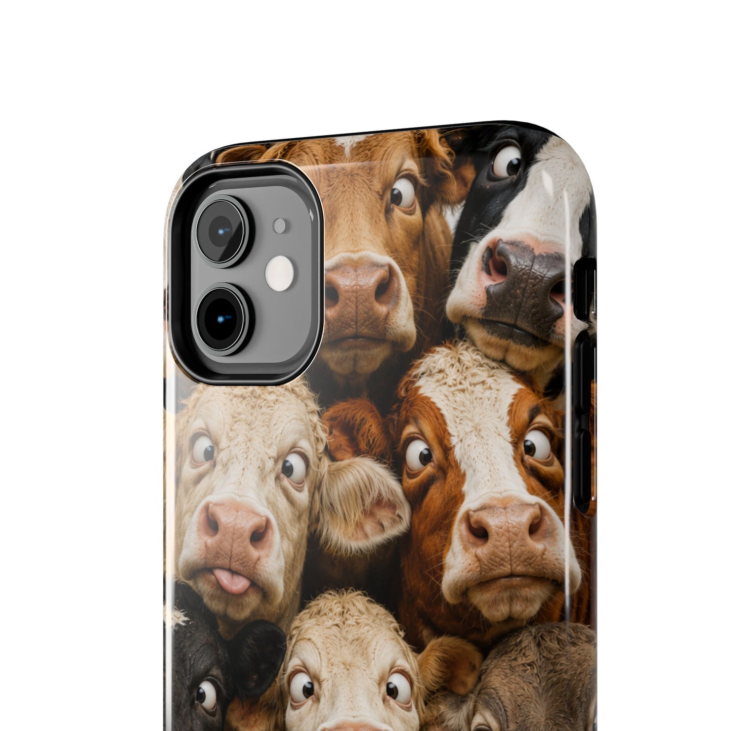 Cow Collage Tough Phone Case — Funny Farm Animal Protective Phone Cover