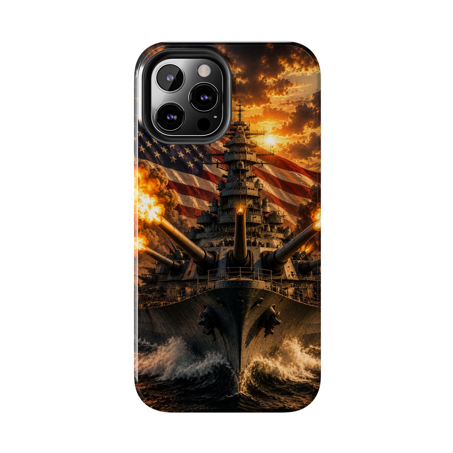 Battleship Flag Phone Case – Tough Patriotic Military iPhone Cover