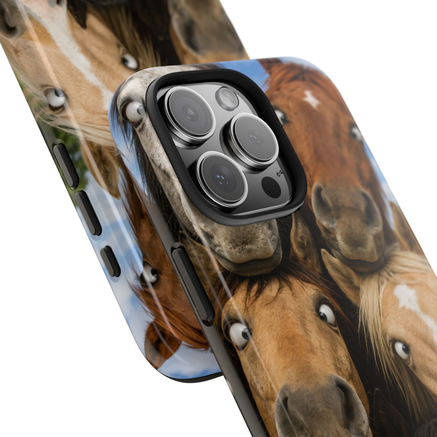 Horse Herd Phone Case — Funny Goofy Horses Tough Protective Cover