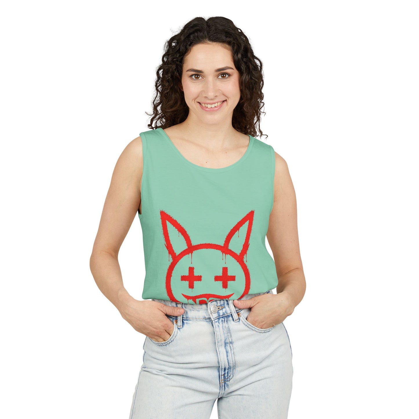 Metallic Souls Graffiti Bunny Streetwear Graphic T-Shirt