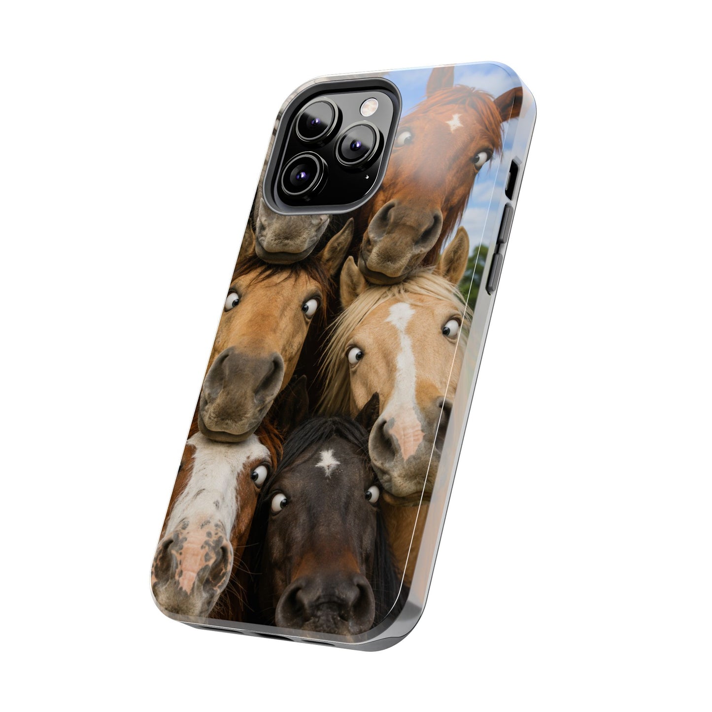 Horse Herd Phone Case — Funny Goofy Horses Tough Protective Cover