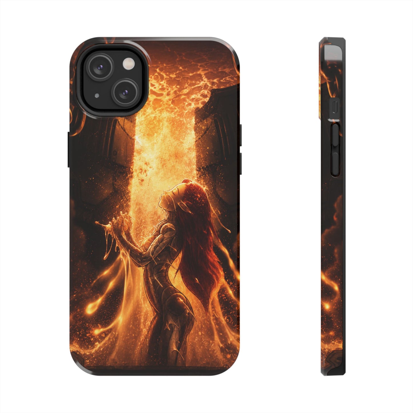 Fiery Phoenix Phone Case — Tough Protective iPhone Cover with Flame Warrior Art