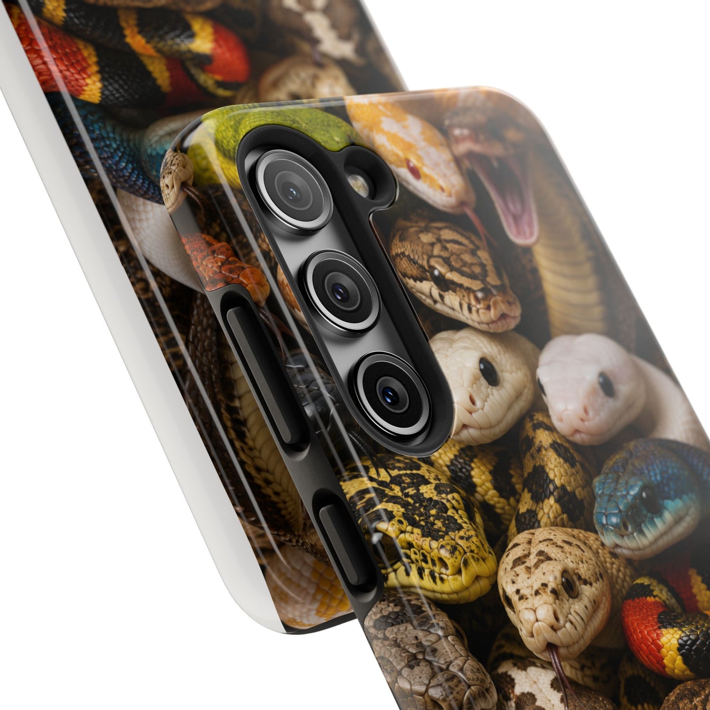 Snake Pattern Tough Phone Case — Colorful Snakes Protective Phone Cover