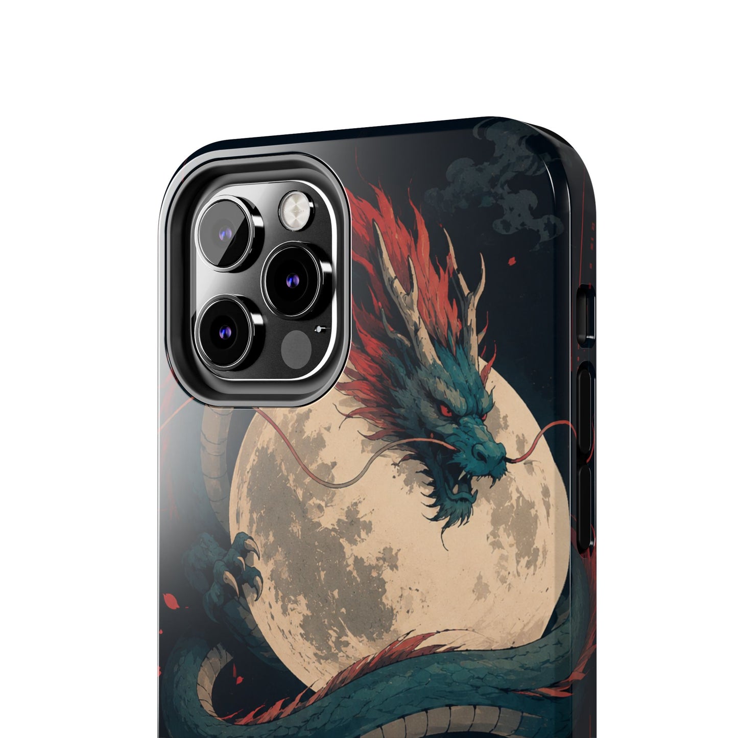 Dragon Moon Phone Case — Mythic Asian Serpent Design Tough Case