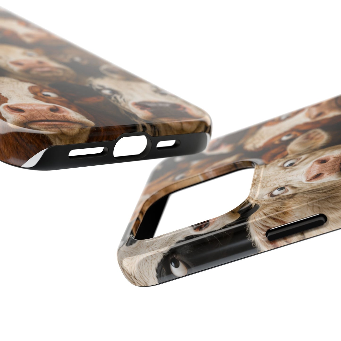Cow Collage Tough Phone Case — Funny Farm Animal Protective Phone Cover