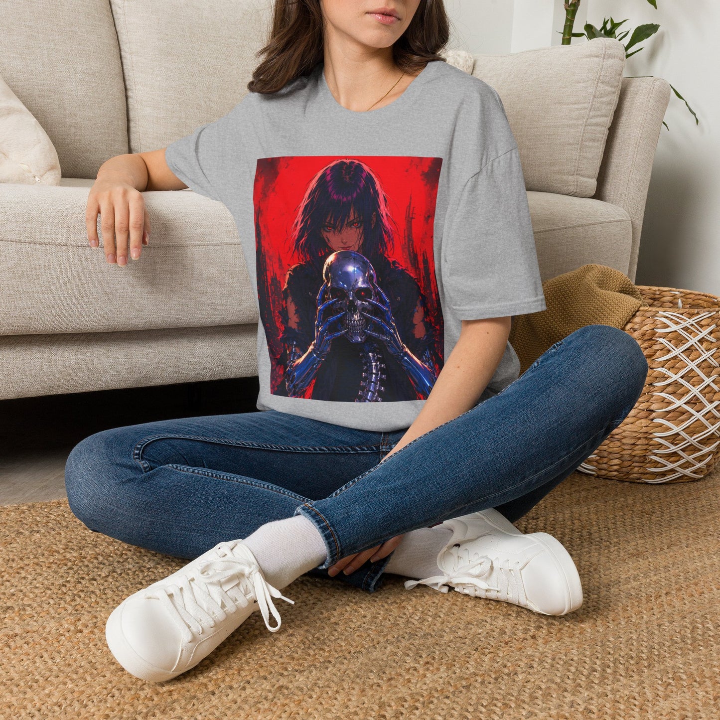 Metallic Souls Gothic Tee — Mystic Fortune Teller Anime Graphic T-Shirt