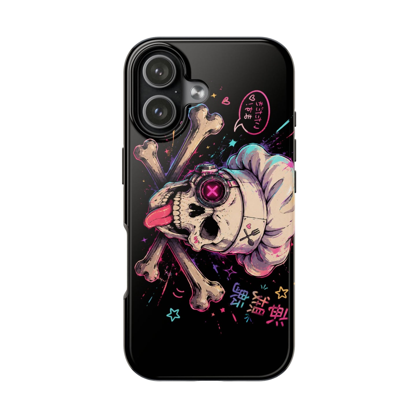 Skull & Crossbones Tough Phone Case — Neon Kawaii Punk Protection
