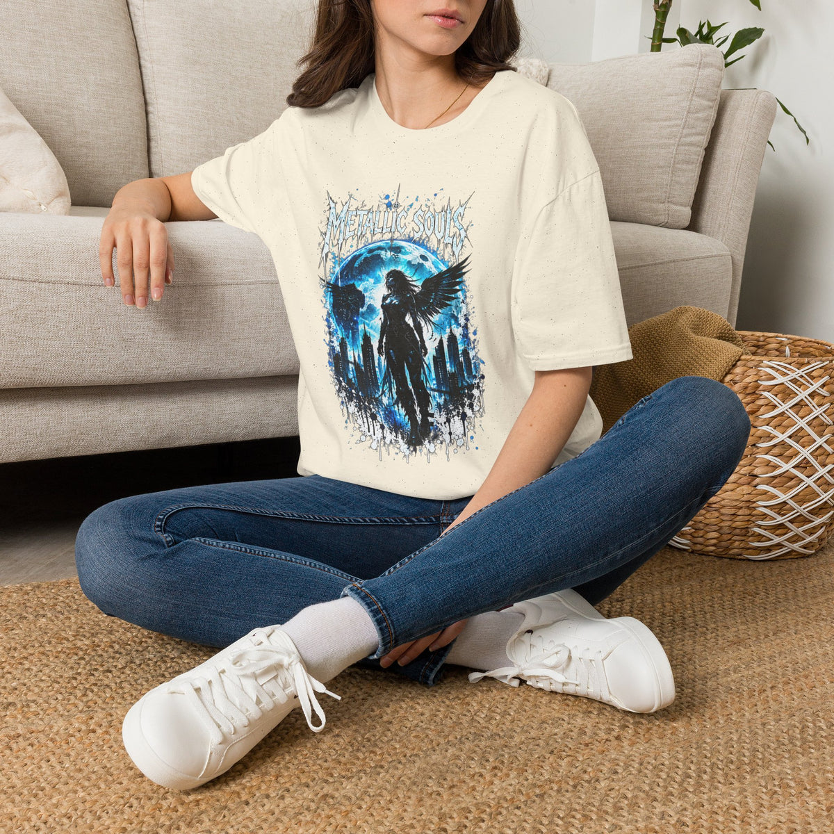 Mystical Blue Raven Forest T-Shirt