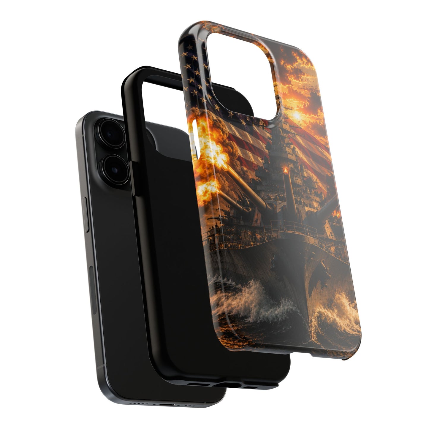 Battleship Flag Phone Case – Tough Patriotic Military iPhone Cover