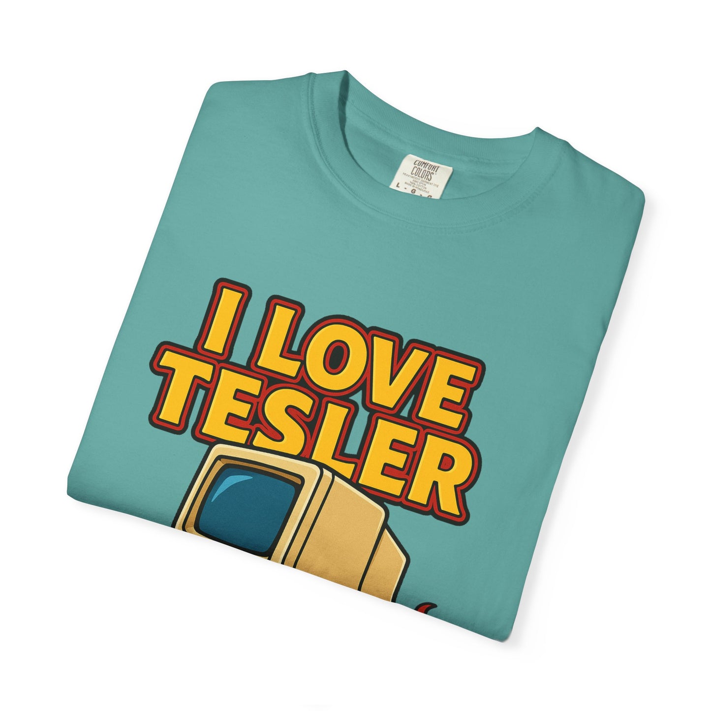 I Love Tesler Vintage Computer Tee — Retro Tech Graphic T-Shirt