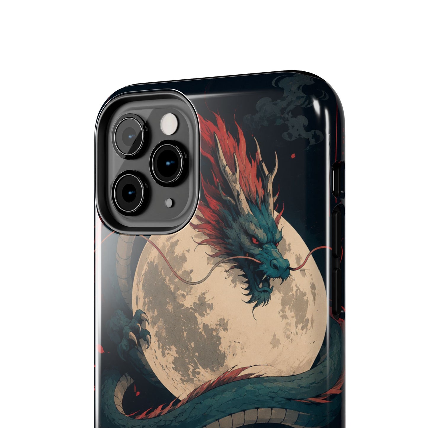 Dragon Moon Phone Case — Mythic Asian Serpent Design Tough Case