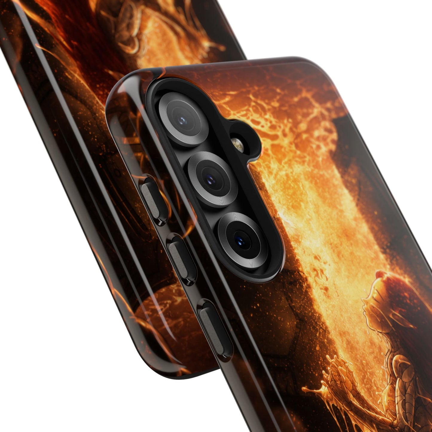Fiery Phoenix Phone Case — Tough Protective iPhone Cover with Flame Warrior Art