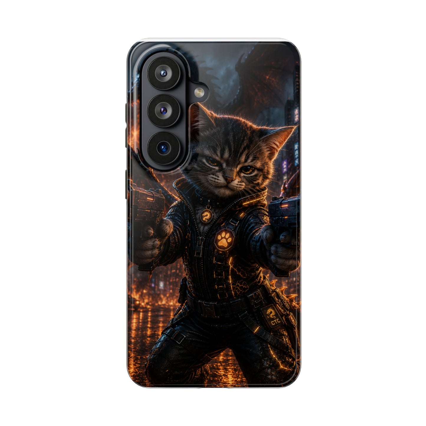 Cat Commando Tough Phone Case — Cute Tactical Kitty Armor Smartphone Cover