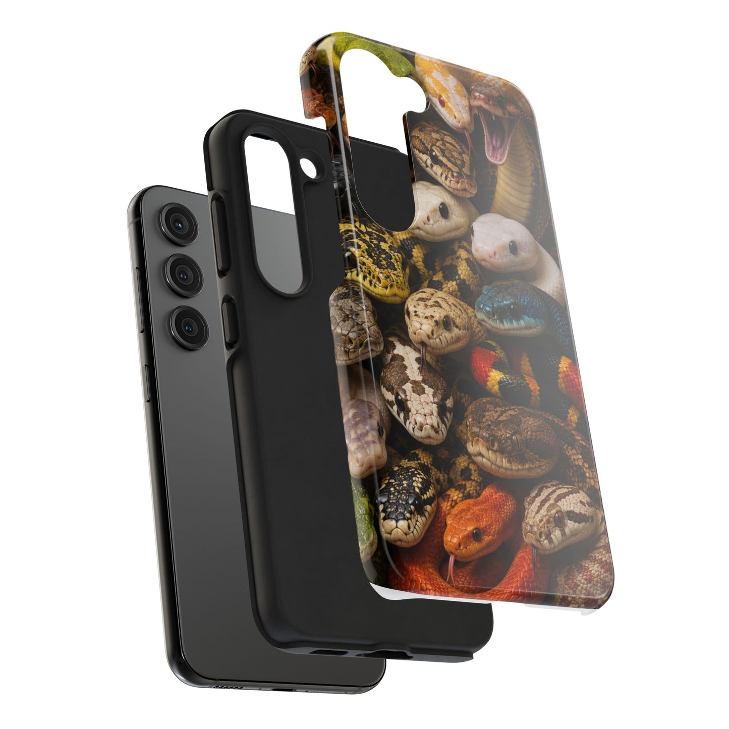 Snake Pattern Tough Phone Case — Colorful Snakes Protective Phone Cover