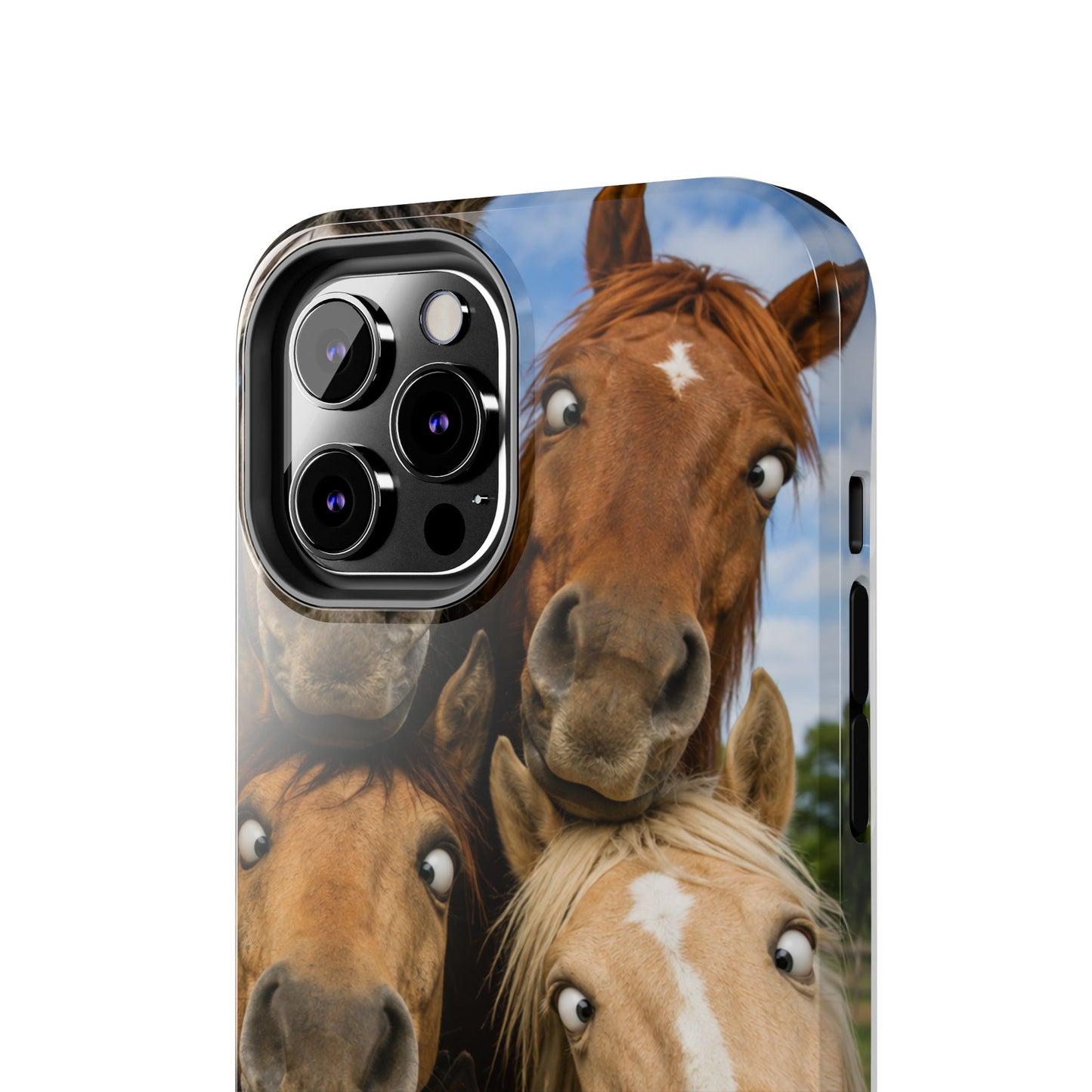 Horse Herd Phone Case — Funny Goofy Horses Tough Protective Cover