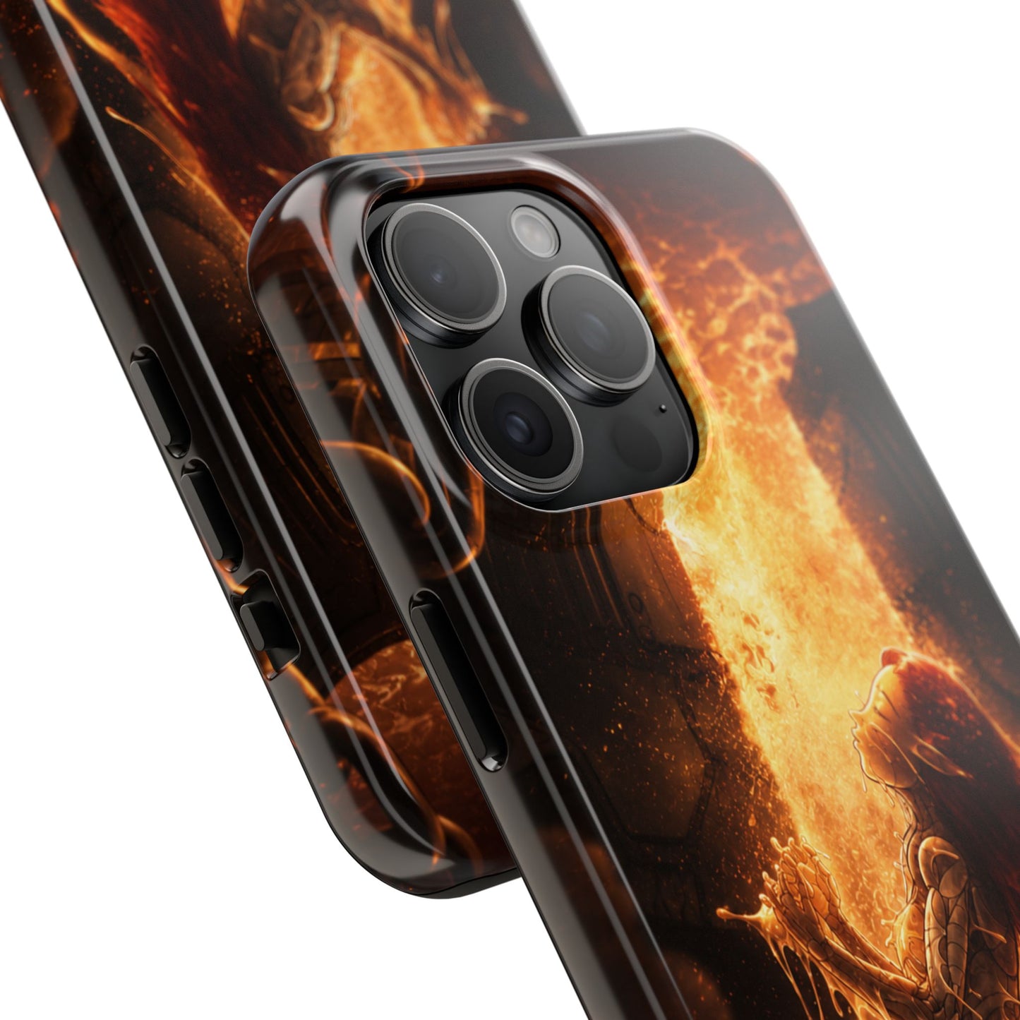 Fiery Phoenix Phone Case — Tough Protective iPhone Cover with Flame Warrior Art