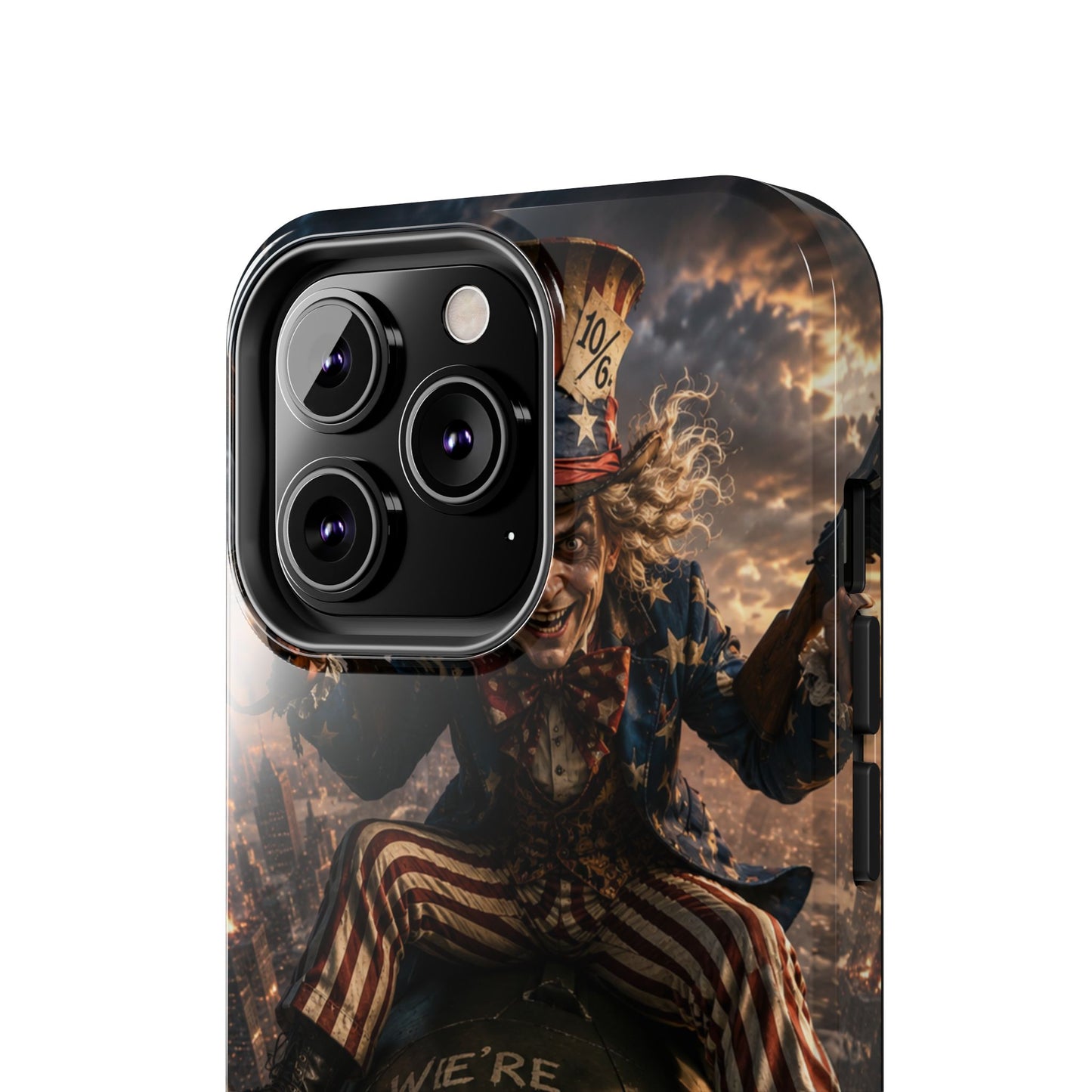 Tough Phone Case — Dark Uncle Sam 'We're All Mad Here' Nuclear Bomb Design