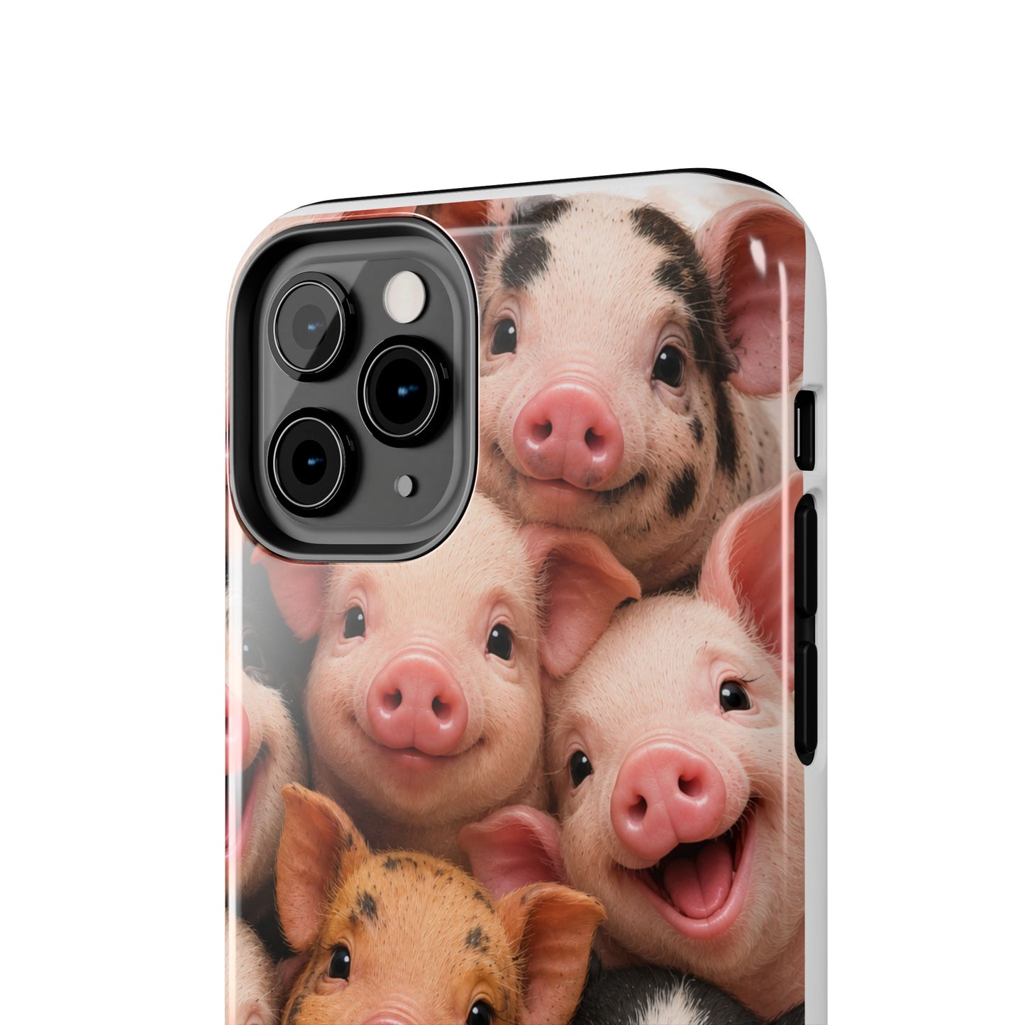 Pig Faces Tough Phone Case — Cute Farm Animal iPhone Protective Cover