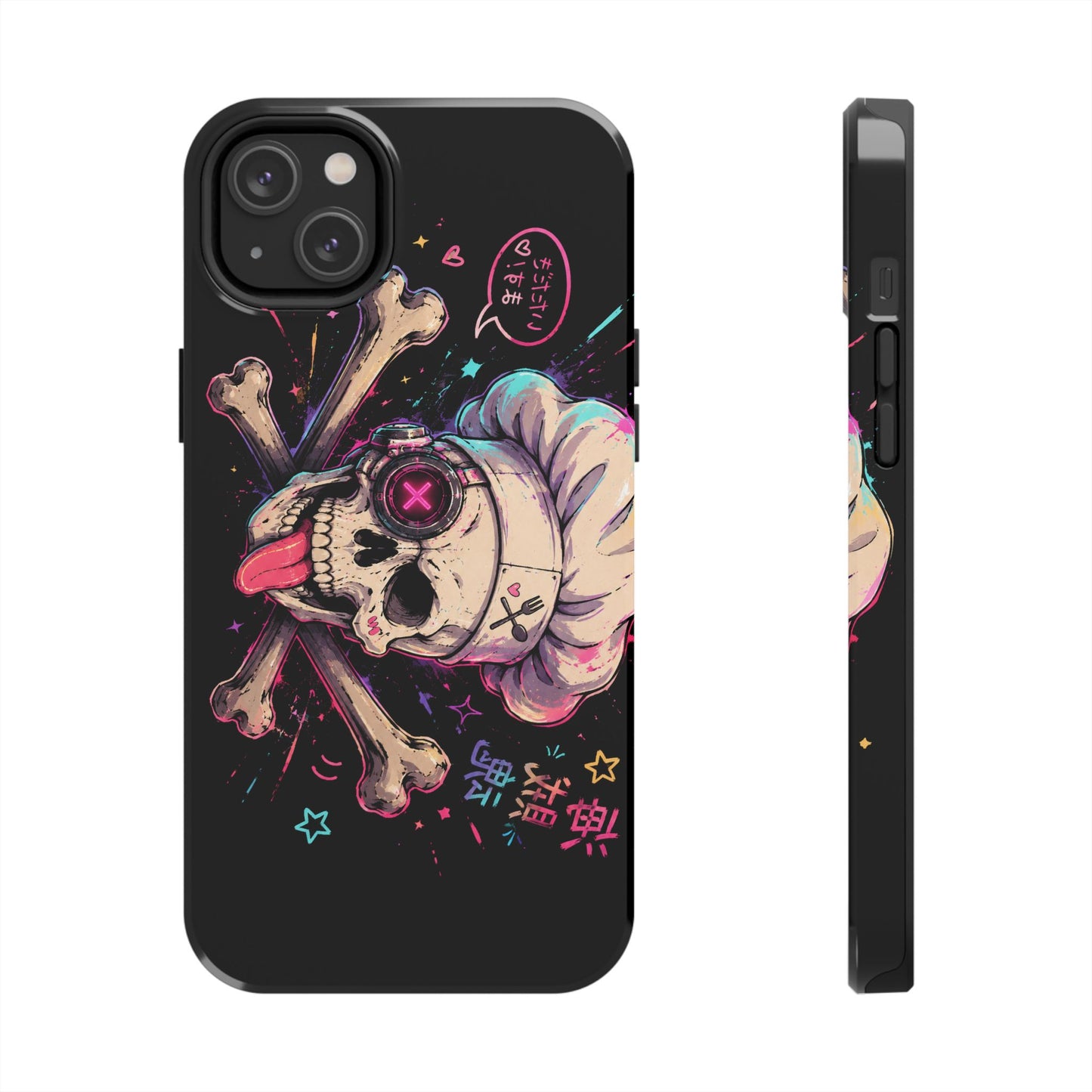 Skull & Crossbones Tough Phone Case — Neon Kawaii Punk Protection
