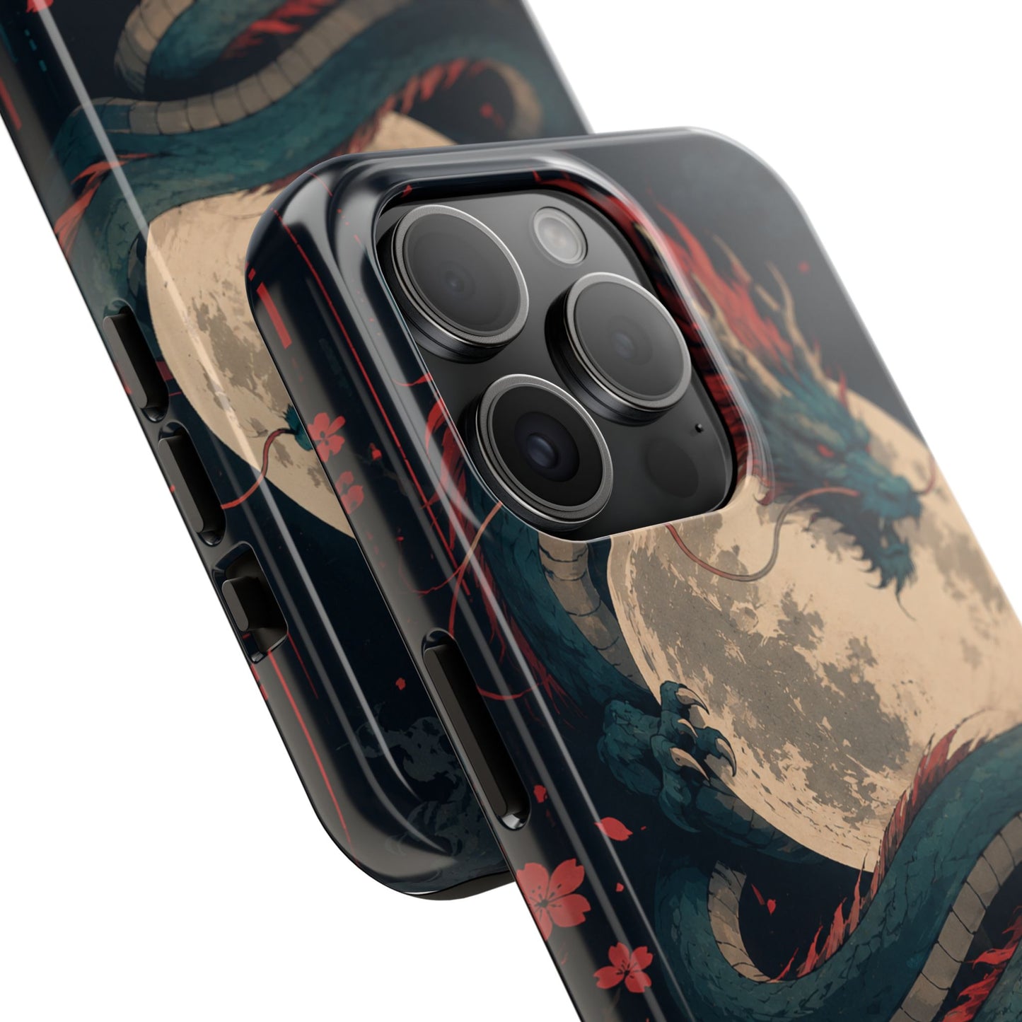 Dragon Moon Phone Case — Mythic Asian Serpent Design Tough Case