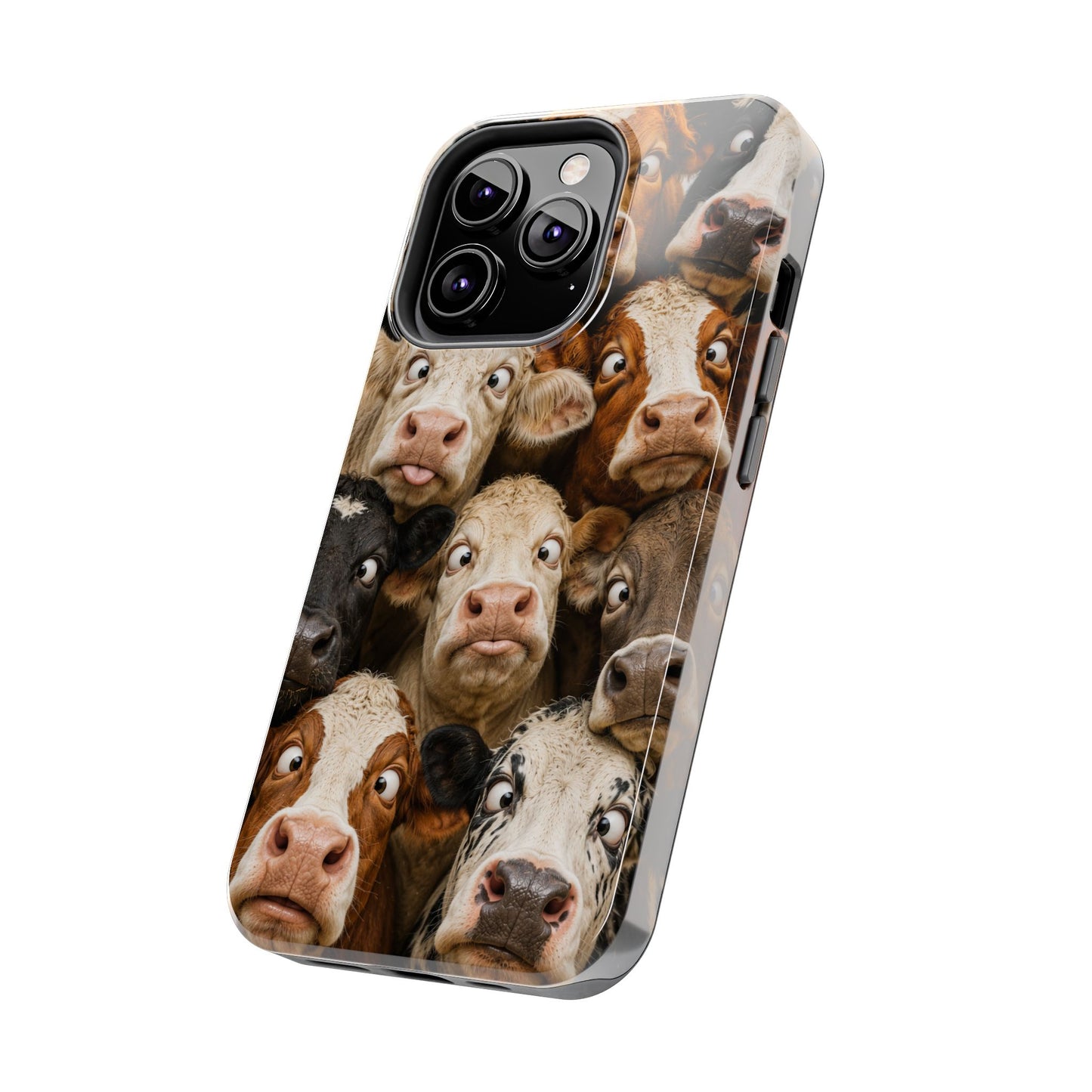 Cow Collage Tough Phone Case — Funny Farm Animal Protective Phone Cover