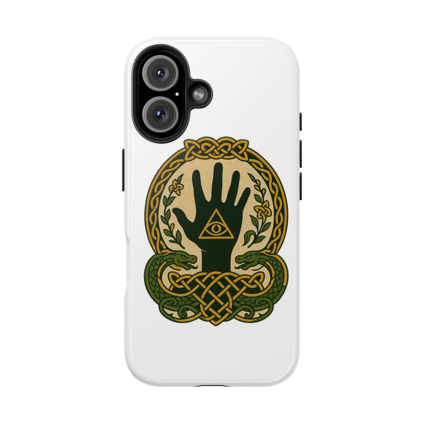 Celtic Eye of Providence Tough Phone Case — Protective Mythic Hand Design