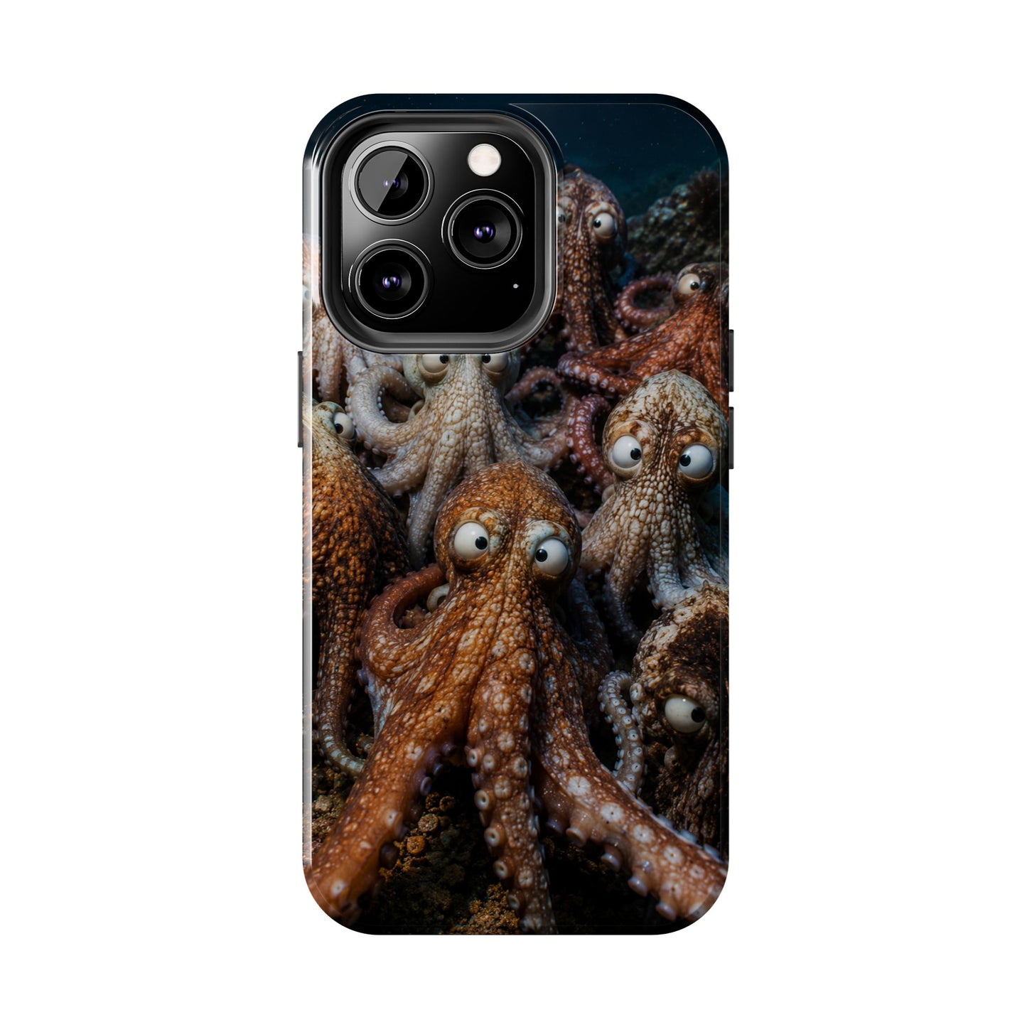 Octopus Cluster Tough Phone Case — Cute Underwater Sea Creature Protection