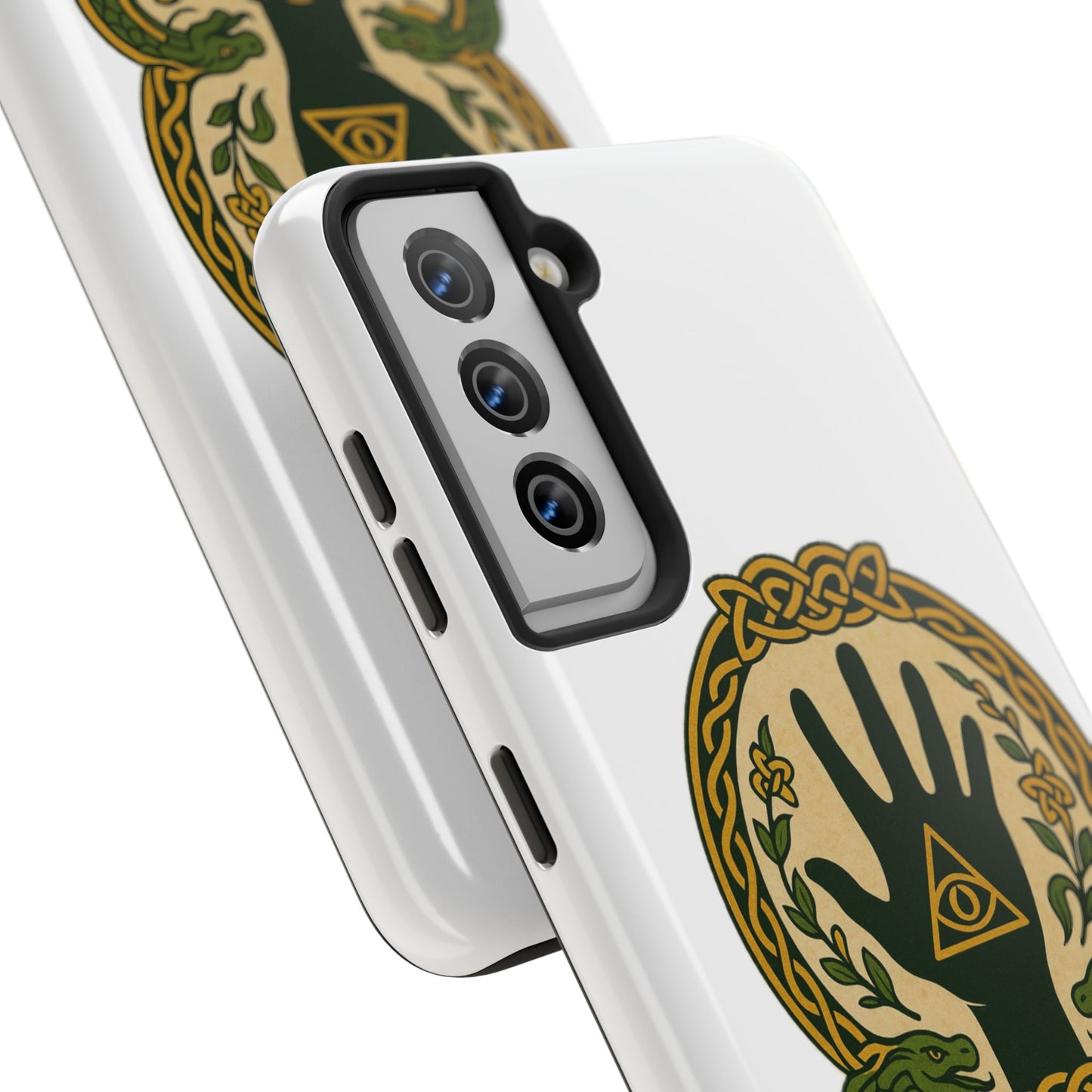 Celtic Eye of Providence Tough Phone Case — Protective Mythic Hand Design